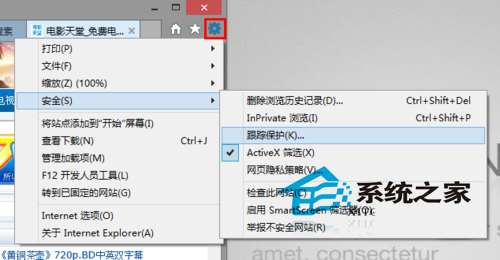  Windows8如何使用IE10跟踪保护功能过滤广告