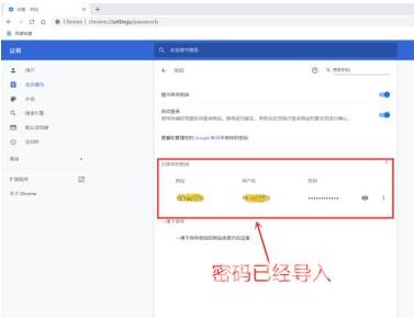谷歌浏览器怎么导入密码